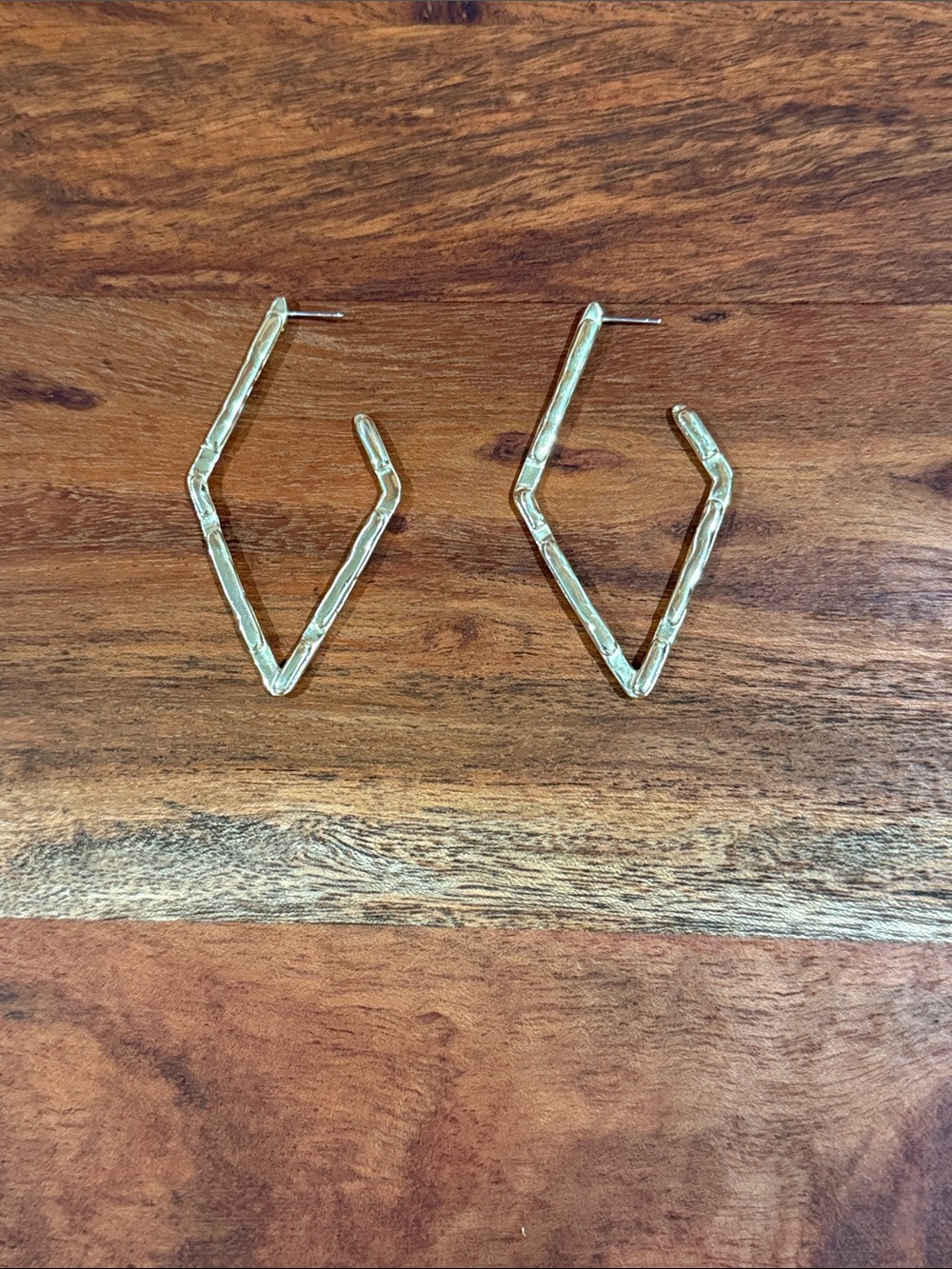 Kendra Scott Hammered Gold Geometric Dangle Earrings